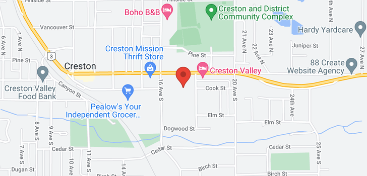 map of 1628 CANYON STREET